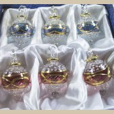 1.4" Blown Glass Egyptian Christmas Ornaments - Set of 6 Ornaments